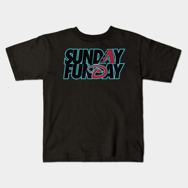 Sunday Funday with Dbacks 4 Kids T-Shirt by LunaGFXD